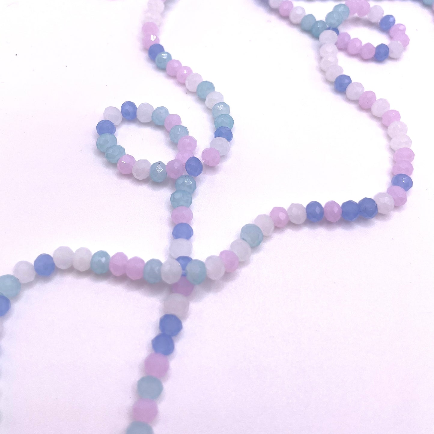 Frozen Colors Glass Rondelle Beads 4mm 6mm 8mm