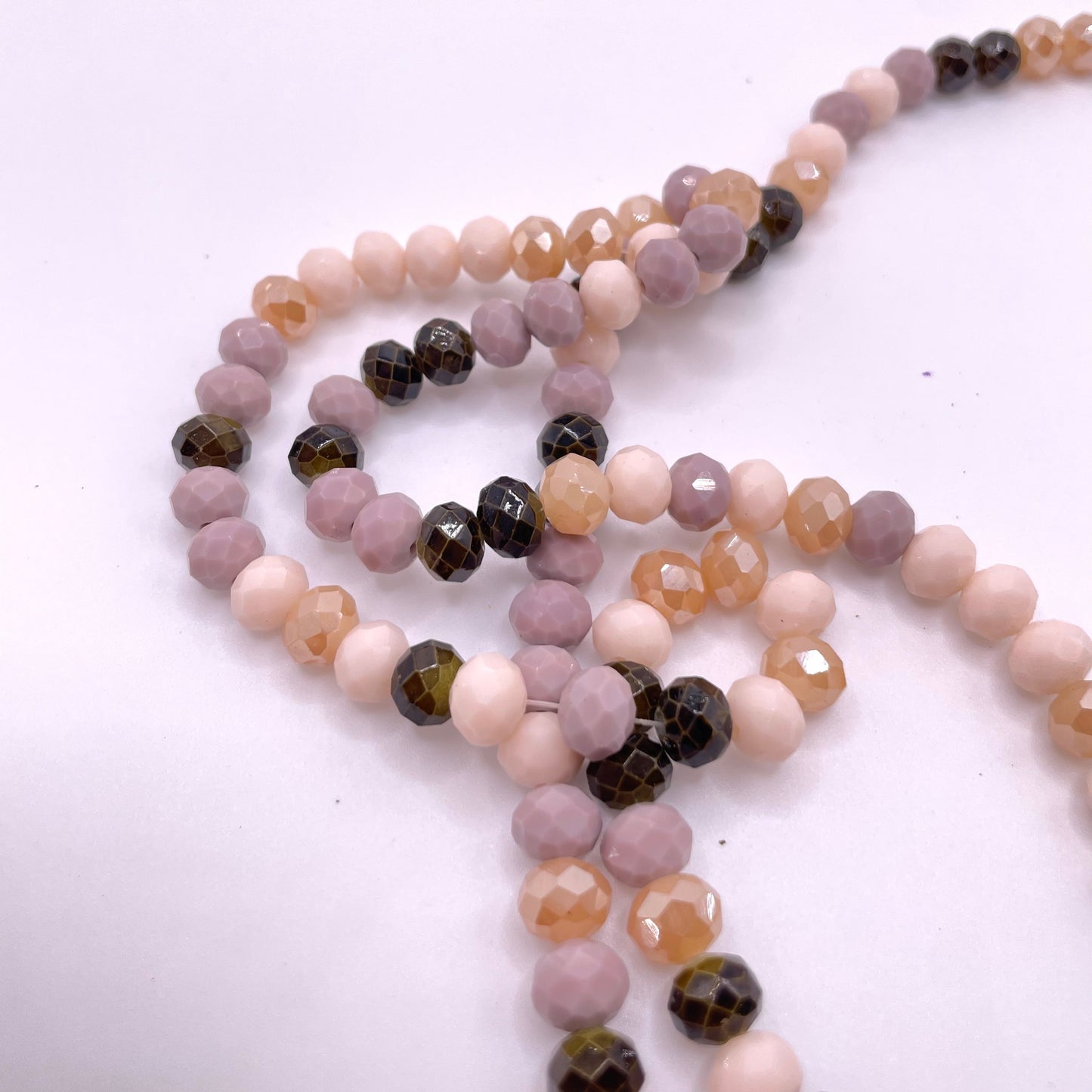 Shades of Brown & Orange Rondelle Beads 4mm 6mm 8mm