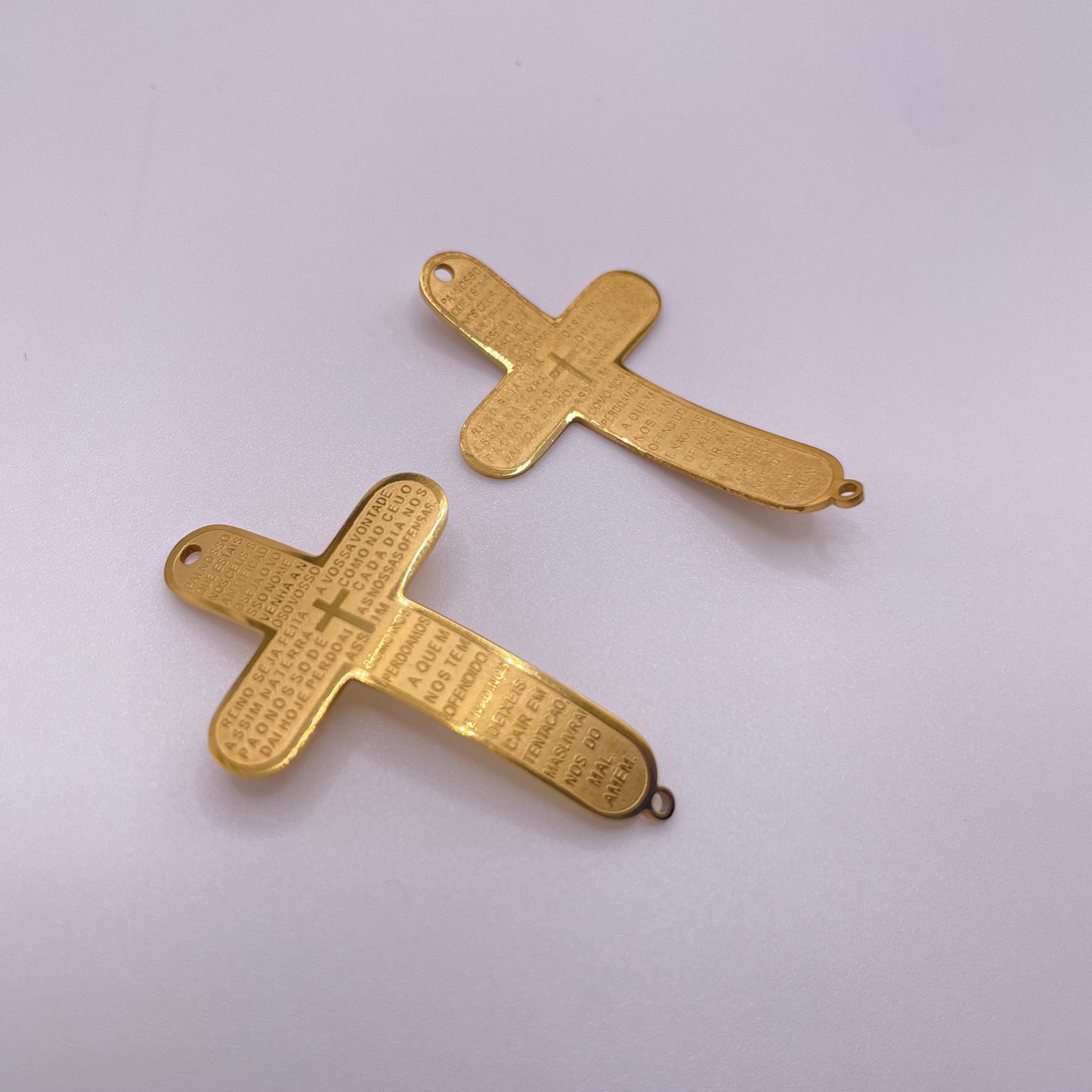 Holy Father Prayer Cross Stainless Steel Bracelet Charm