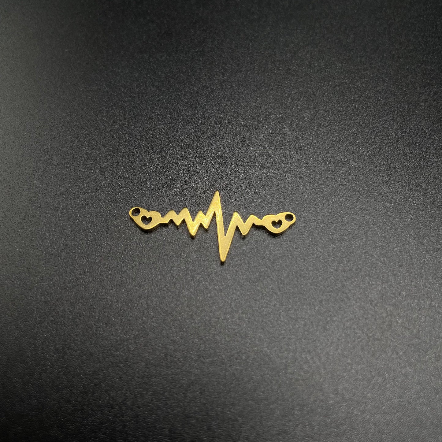 Stainless Steel Cardiogram Charm