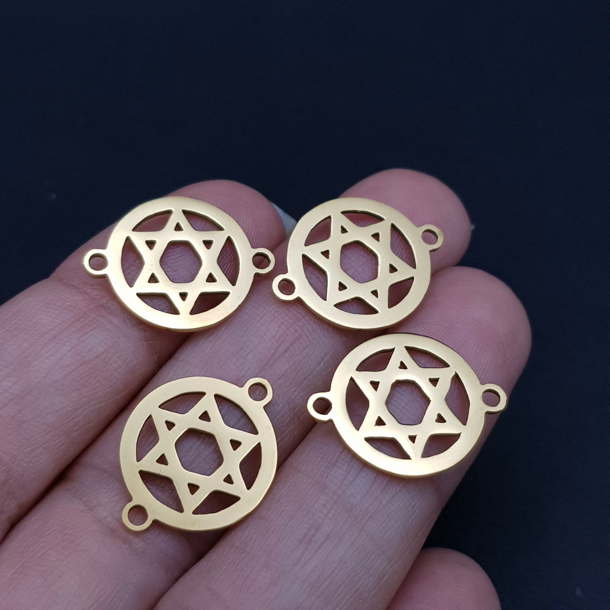 Star of David Stainless Steel Bracelet Connector Charm
