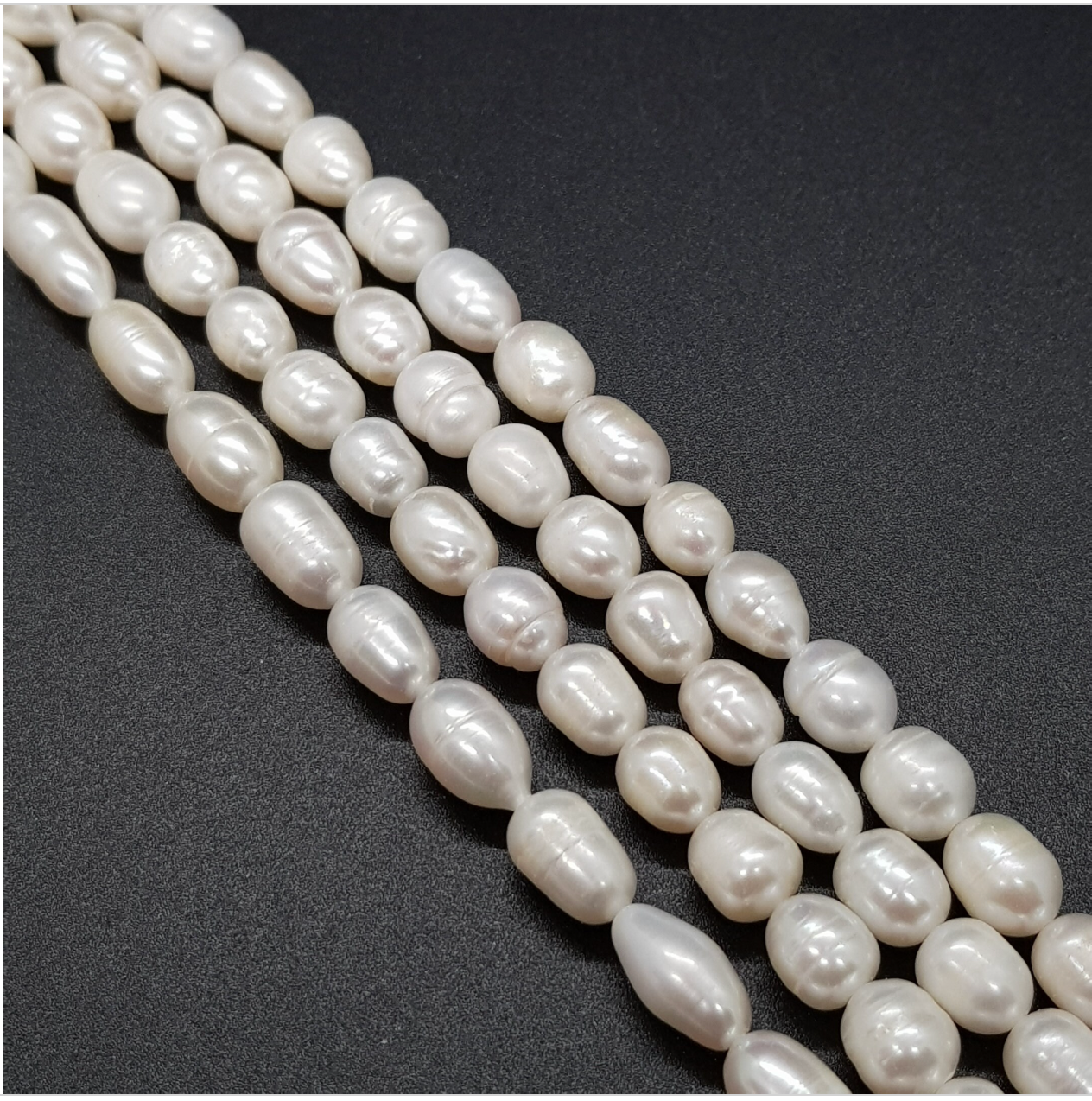 8-9mm Natural Freshwater Pearl Beads Round Oval Shape 160898