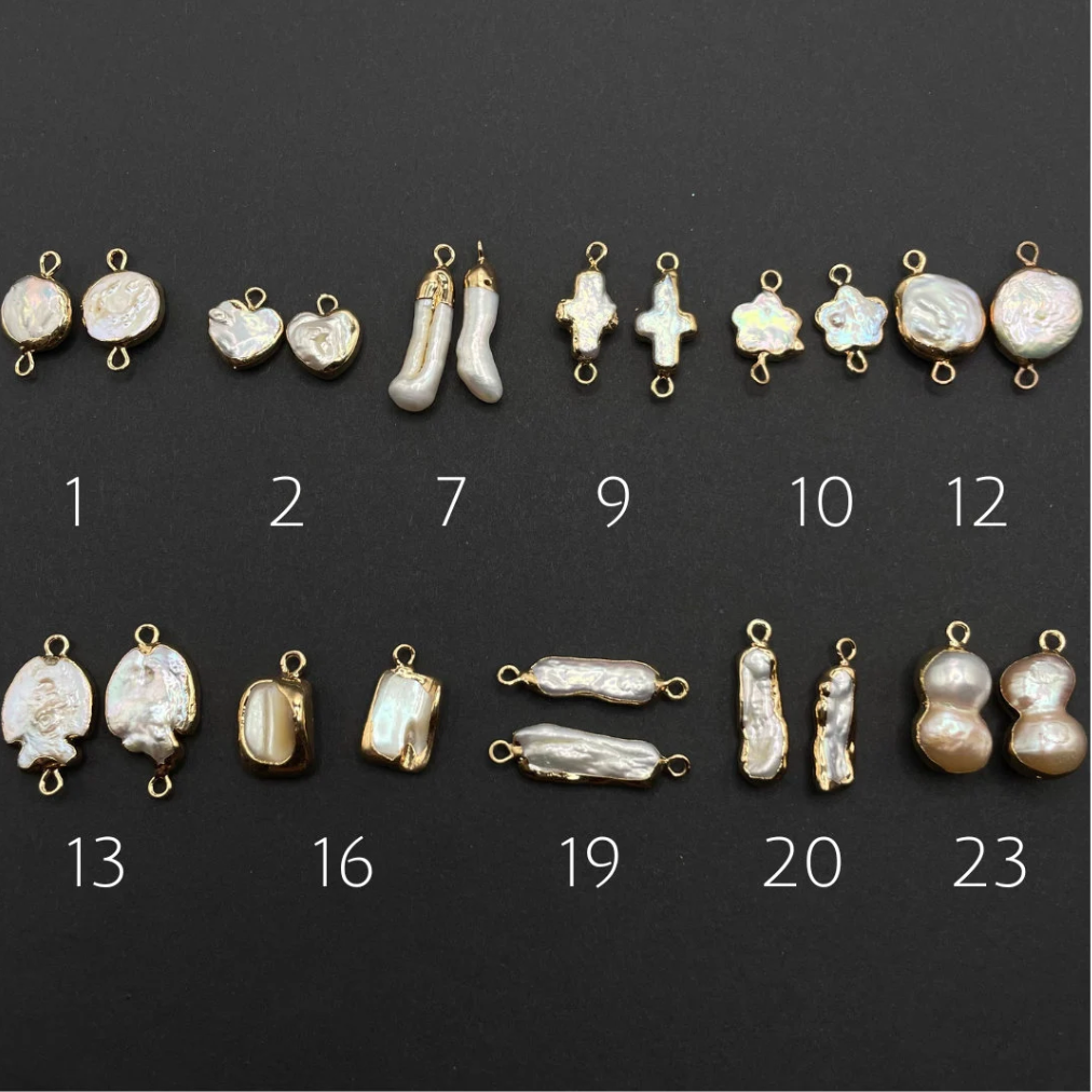 White Fresh Water Pearl Charms