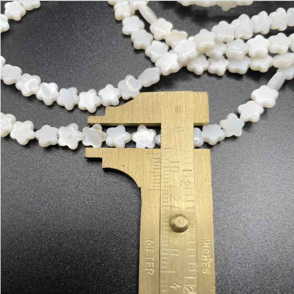 Mini White Flower Shell Beads
