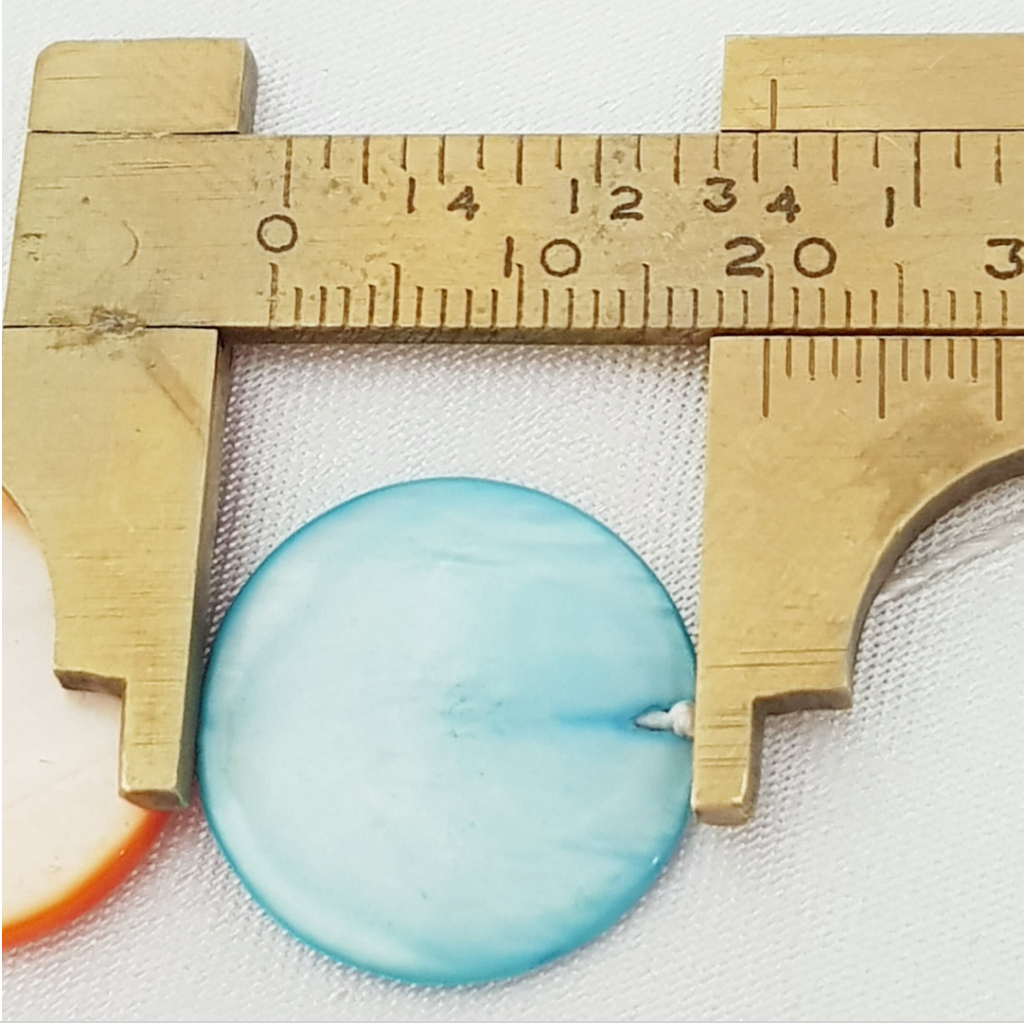 Big Multicolor Coin Shell Beads