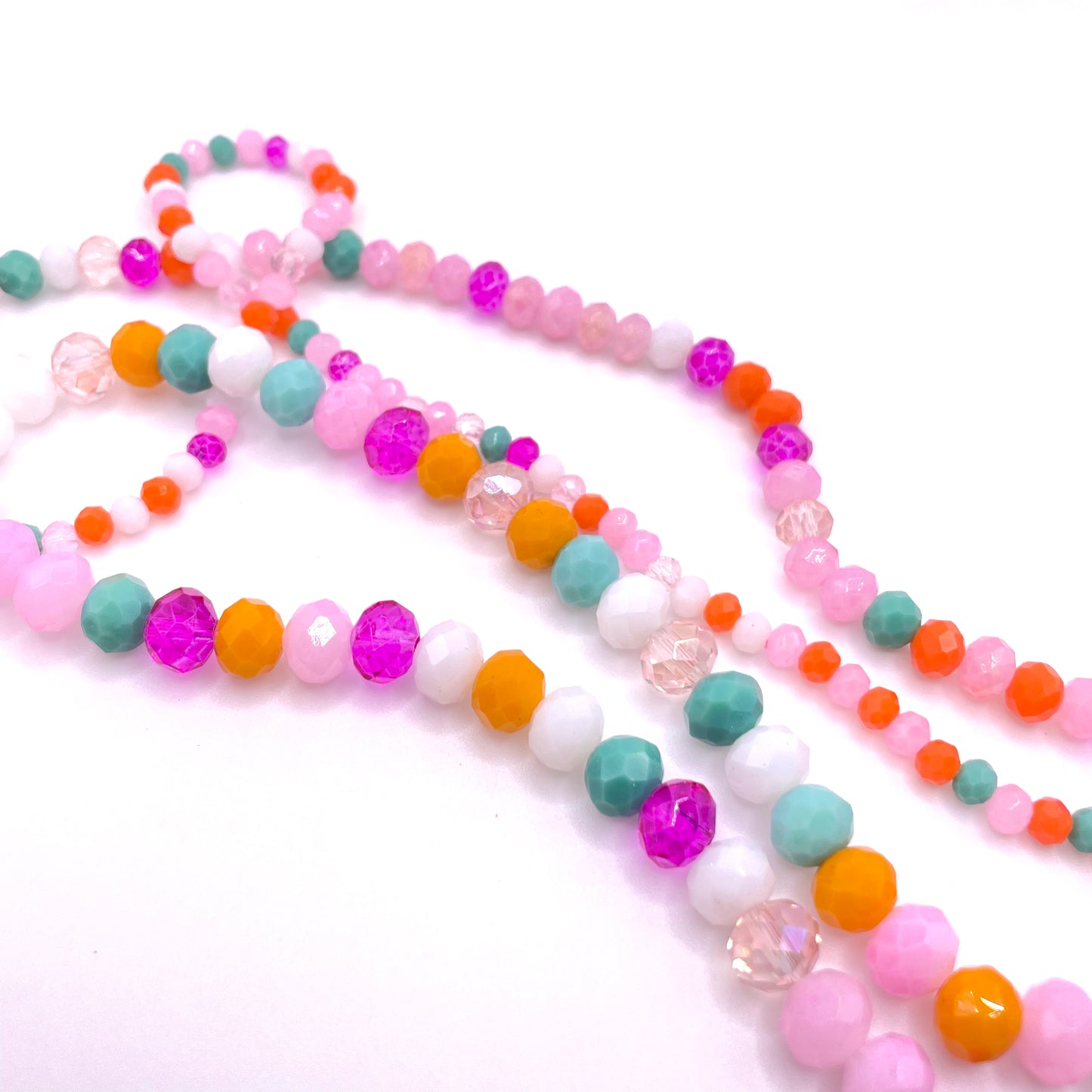 Barbie Combined Colors Glass Rondelle Beads 4mm 6mm 8mm