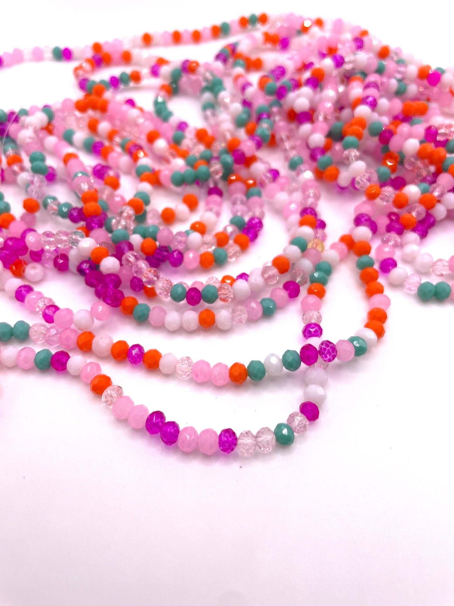 Barbie Combined Colors Glass Rondelle Beads 4mm 6mm 8mm