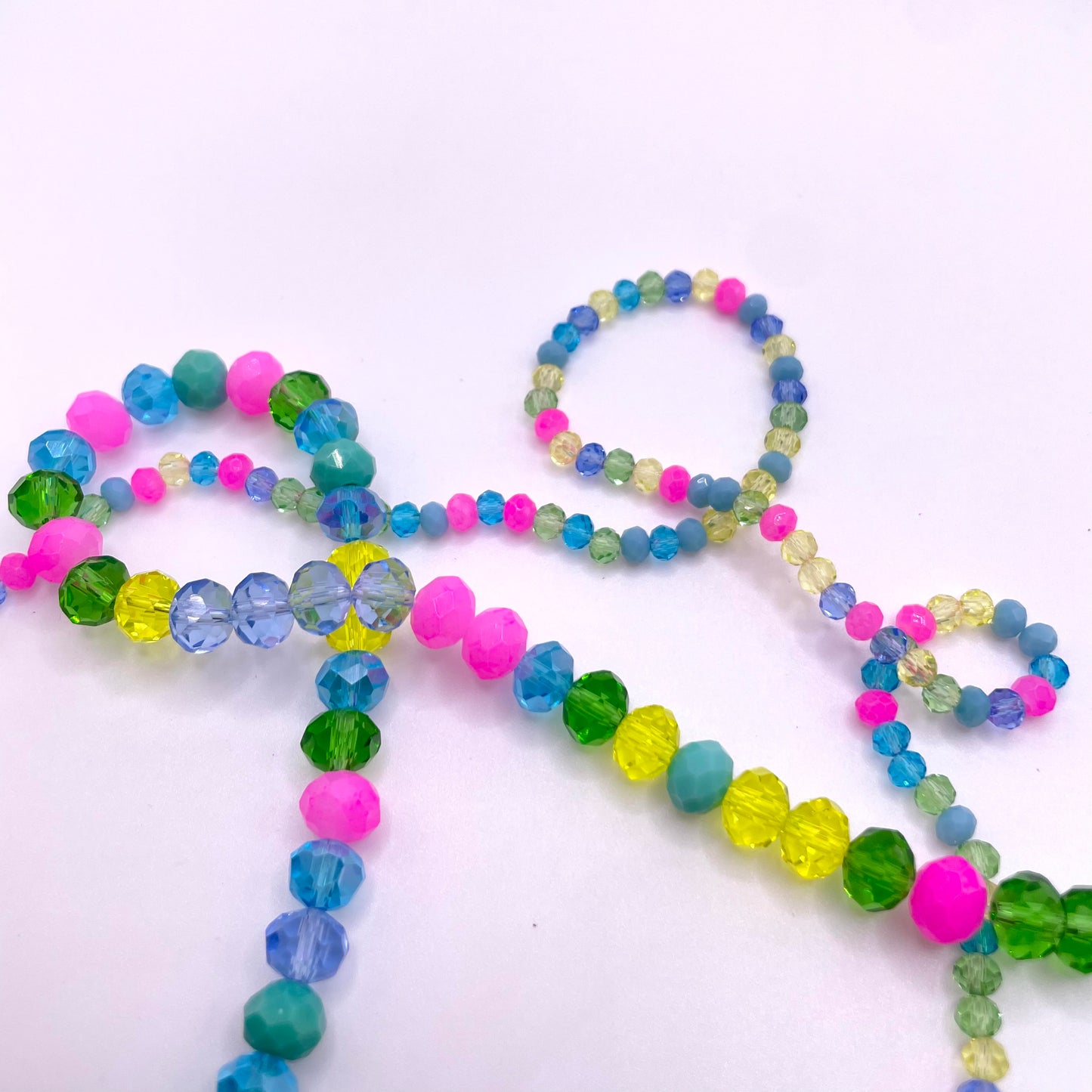 Green Blue Yellow & Pink Mixed Color Glass Rondelle Beads 4mm 6mm 8mm