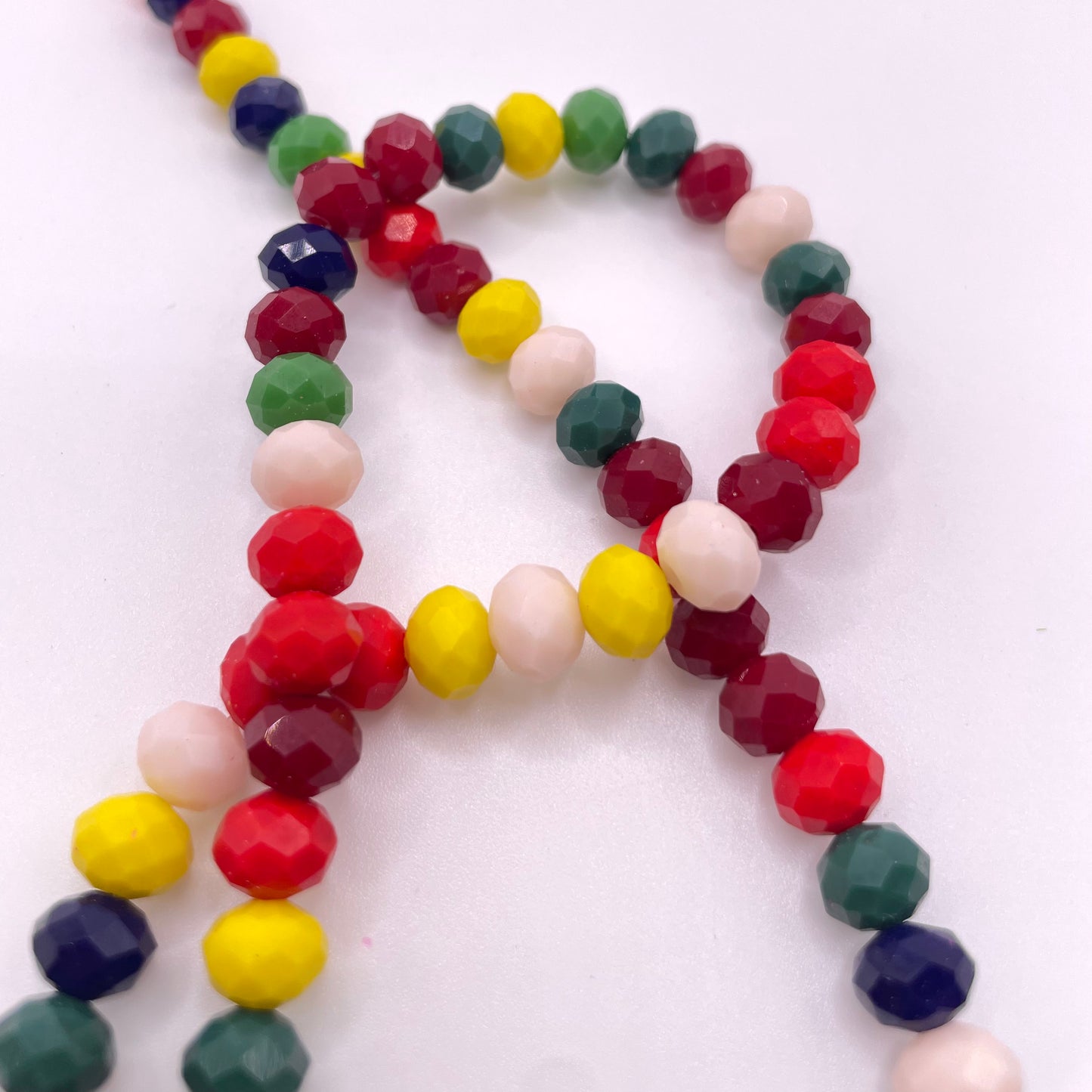 Solid Colors Mixed Glass Rondelle Beads 4mm 6mm 8mm