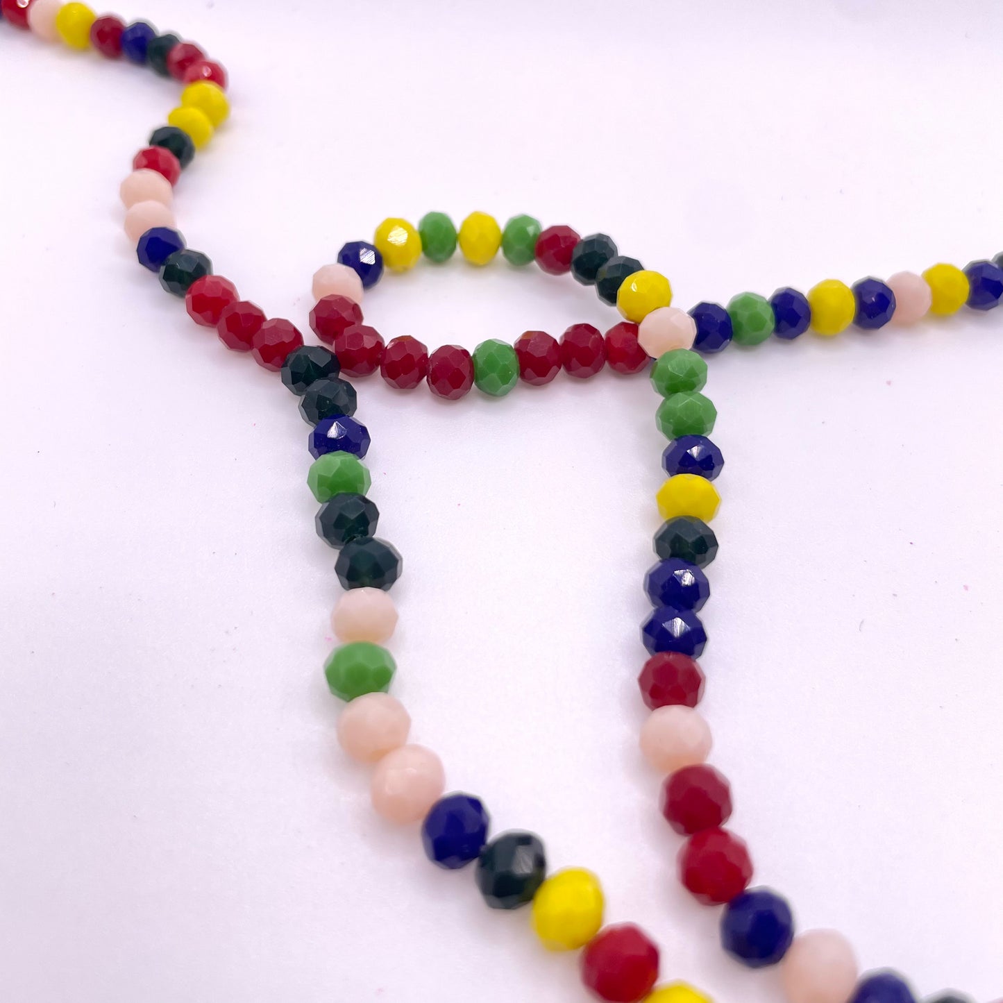 Solid Colors Mixed Glass Rondelle Beads 4mm 6mm 8mm