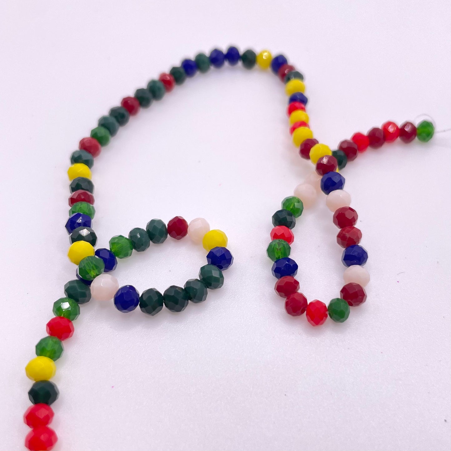 Solid Colors Mixed Glass Rondelle Beads 4mm 6mm 8mm