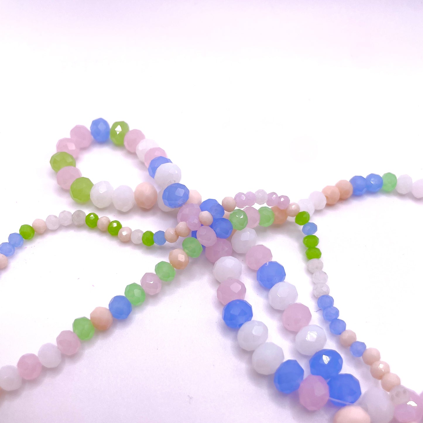 Solid Pastel Colors Mixed Beads Glass Rondelle 4mm 6mm 8mm