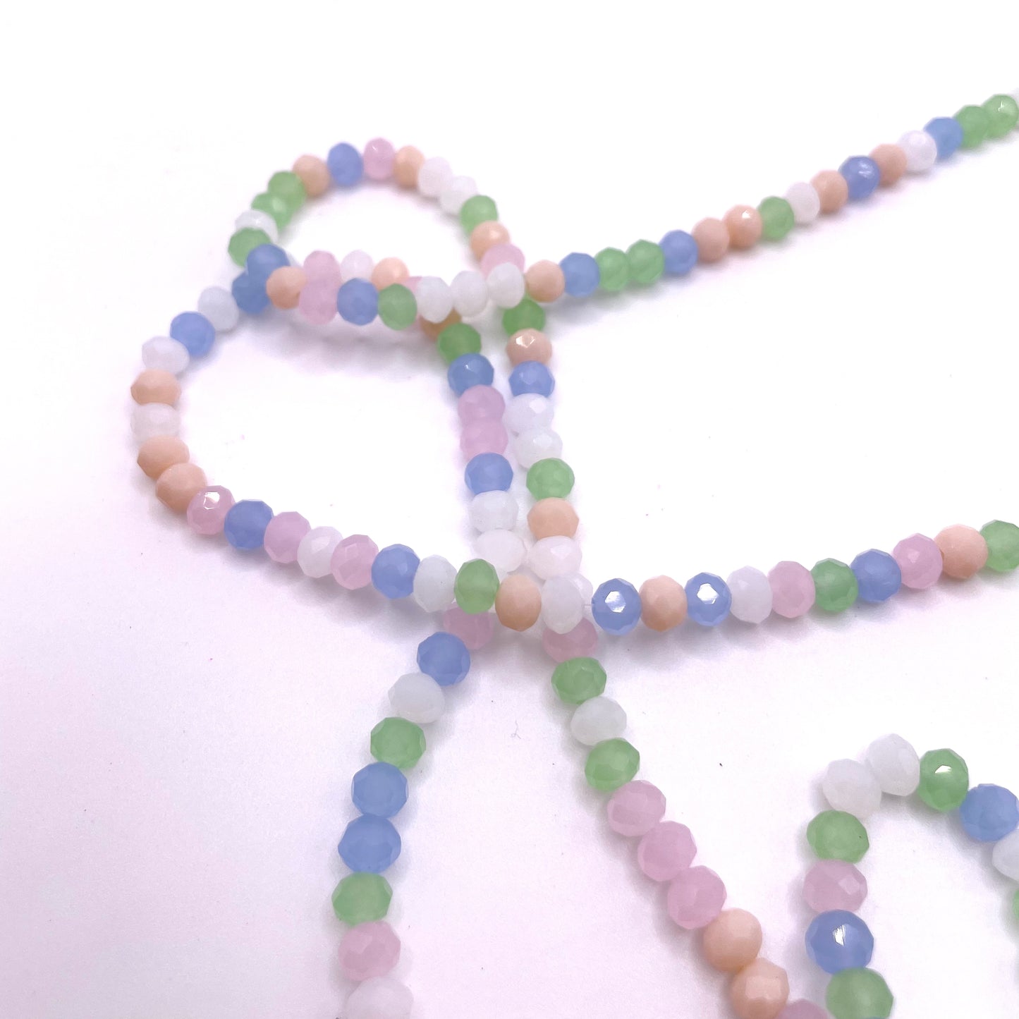 Solid Pastel Colors Mixed Beads Glass Rondelle 4mm 6mm 8mm