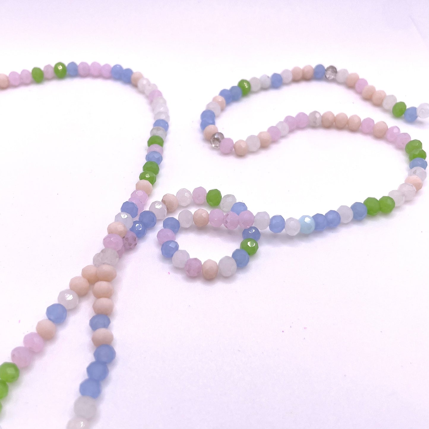 Solid Pastel Colors Mixed Beads Glass Rondelle 4mm 6mm 8mm