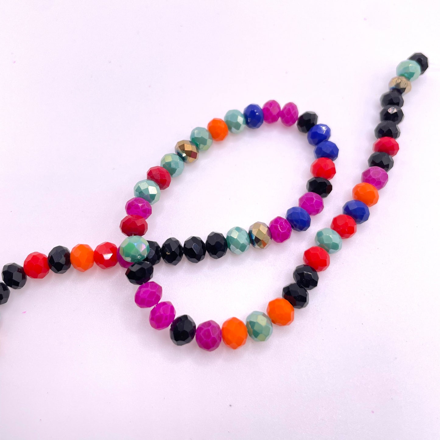 Space Colors Mixed Colors Glass Rondelle Beads 4mm 6mm 8mm