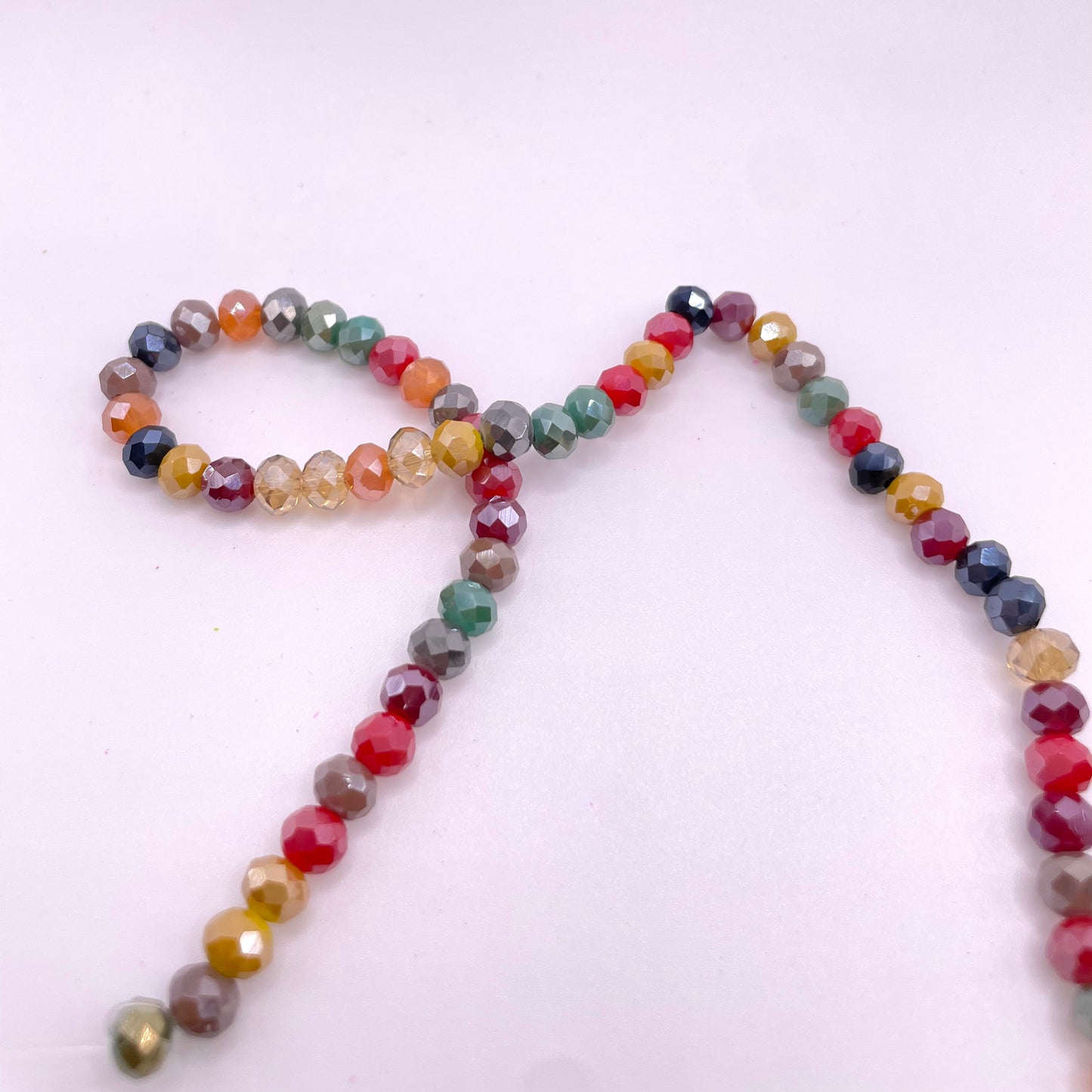 Mixed Dark Solid Colors Glass Rondelle Beads 4mm 6mm 8mm