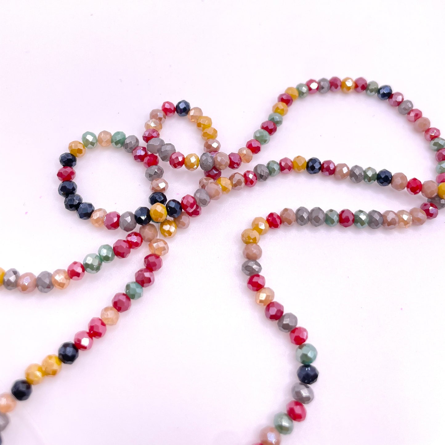 Mixed Dark Solid Colors Glass Rondelle Beads 4mm 6mm 8mm