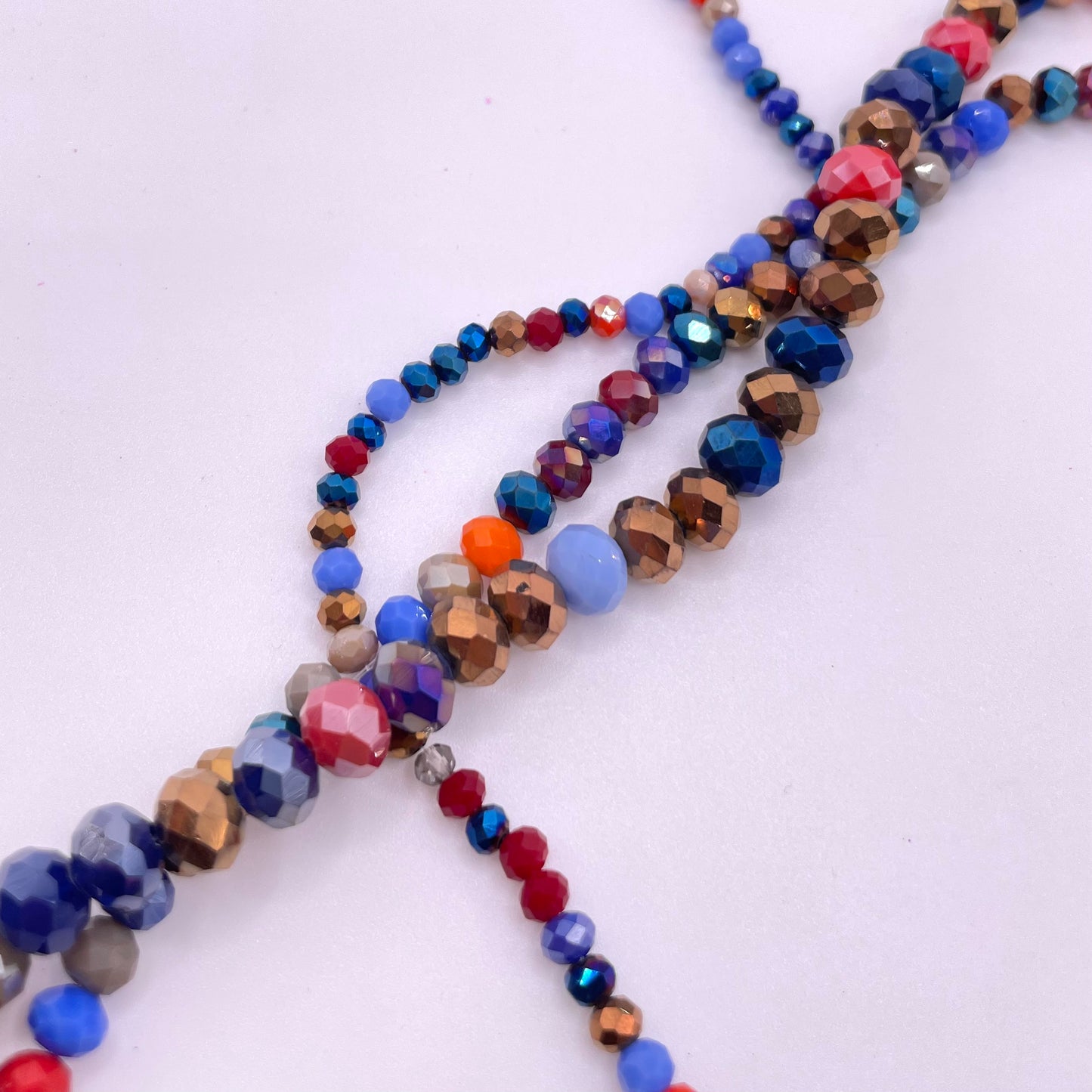 Metallic Mixed Colors Glass Rondelle Beads 4mm 6mm 8mm