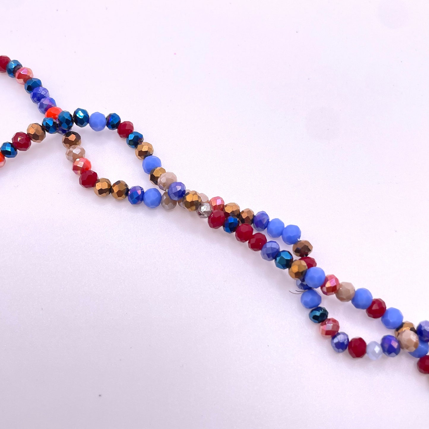 Metallic Mixed Colors Glass Rondelle Beads 4mm 6mm 8mm