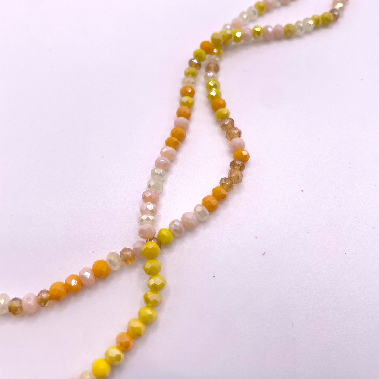 Shades of Yellow Glass Rondelle Beads 4mm 6mm 8mm