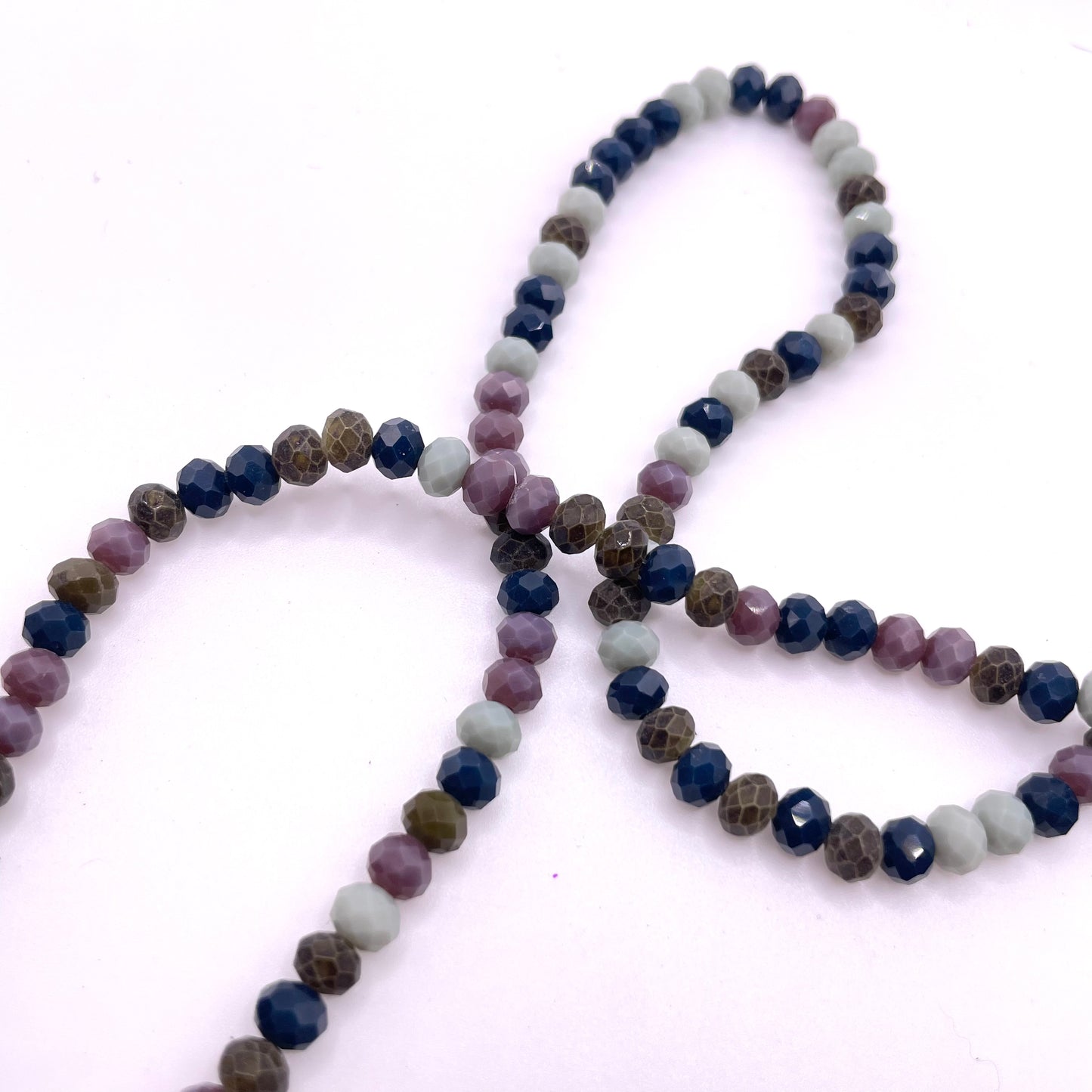 Dark Academia Colors Glass Rondelle Beads 4mm 6mm 8mm