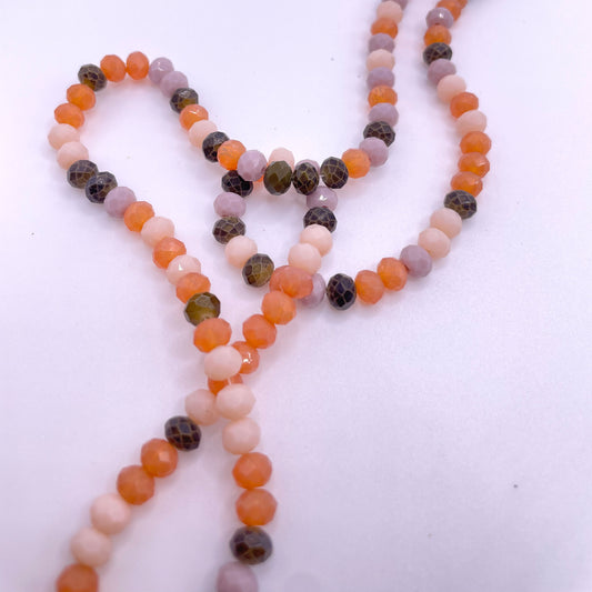 Shades of Brown & Orange Rondelle Beads 4mm 6mm 8mm