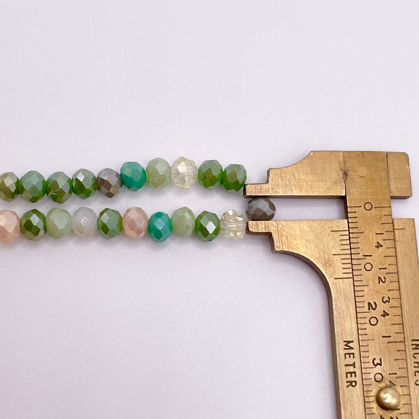 Shade of Green Glass Rondelle Beads 3mm 4mm 6mm