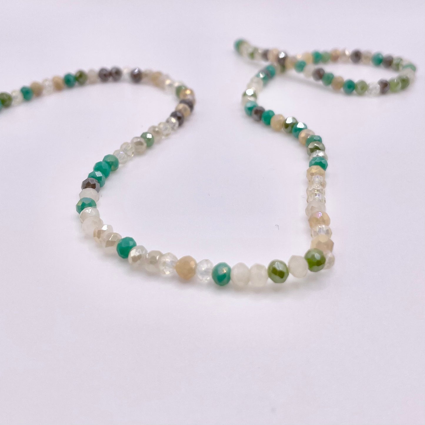 Shade of Green Glass Rondelle Beads 3mm 4mm 6mm