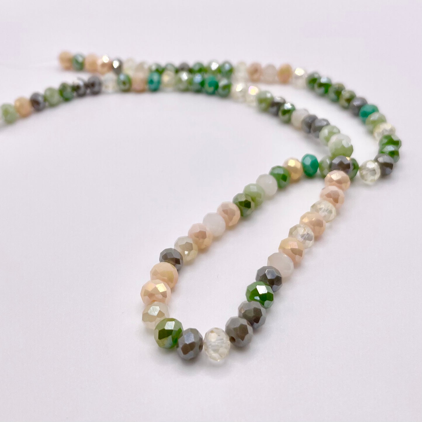 Shade of Green Glass Rondelle Beads 3mm 4mm 6mm