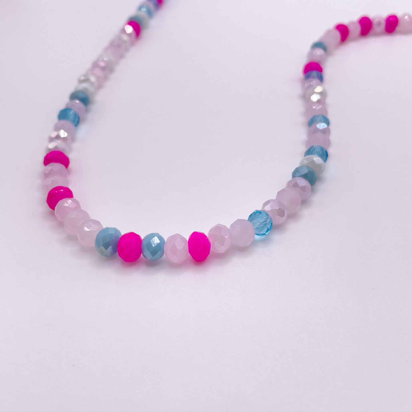 Pink & Blue Glass Rondelle Beads 3mm 4mm 6mm