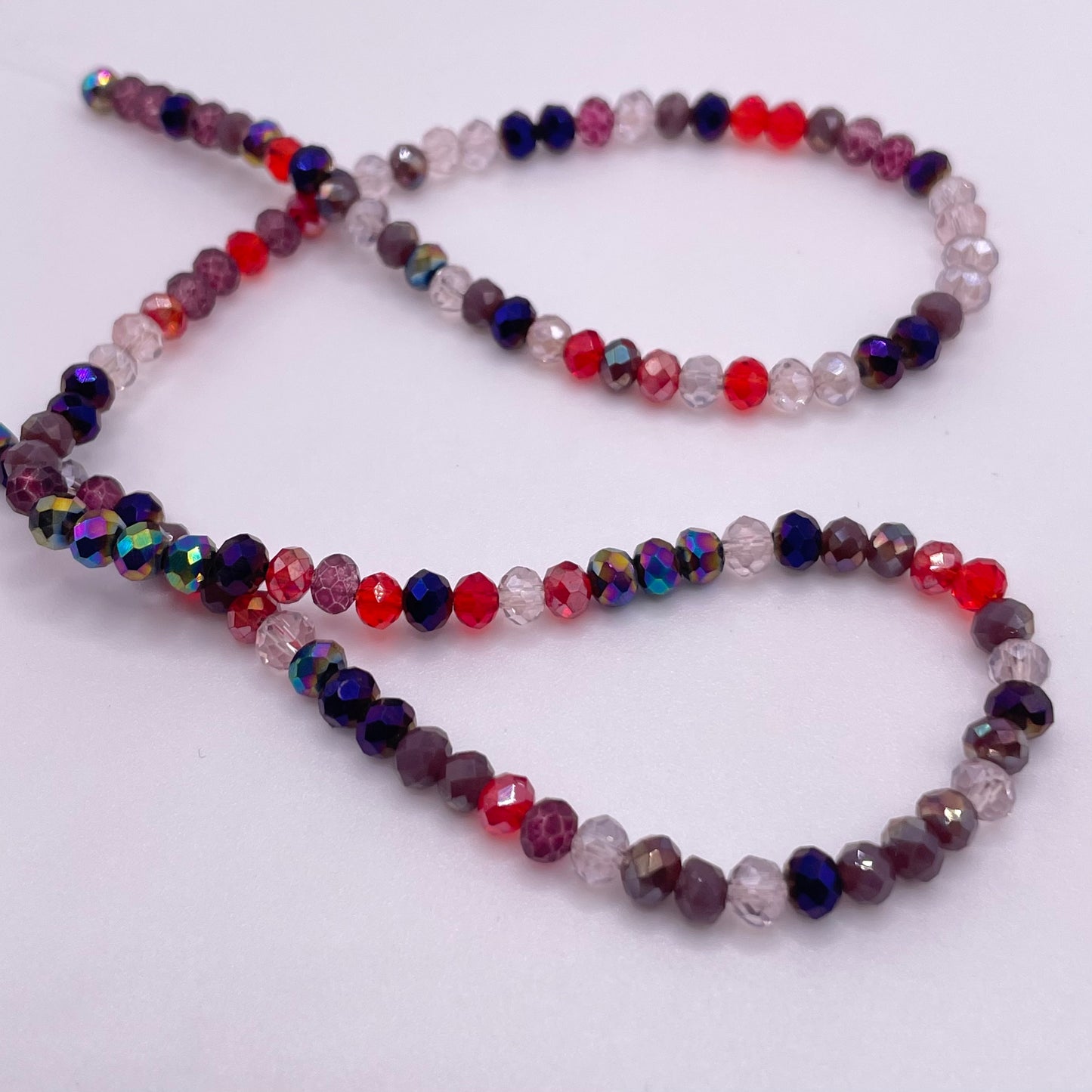 Shades of Purple Glass Rondelle Beads 3mm 4mm 6mm