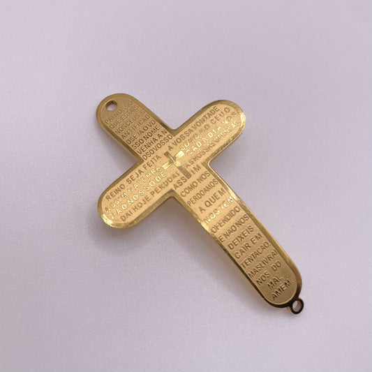 Holy Father Prayer Cross Stainless Steel Bracelet Charm