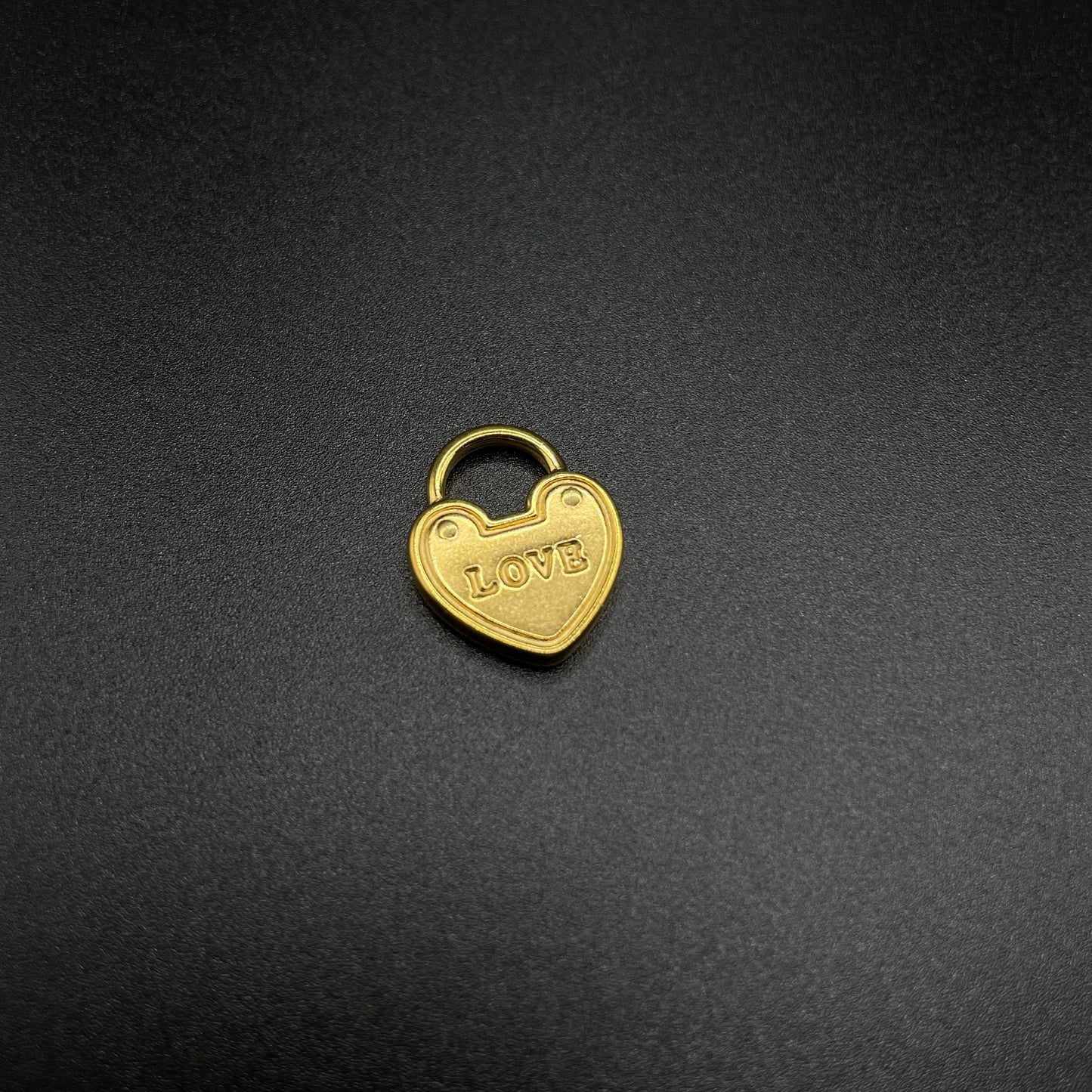 Lock Heart Stainless Steel Charm