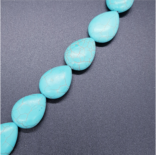 Turquoise Teardrop Bead 18x25mm DopalsBeads Turquoise Drop Bead