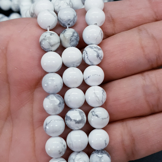 8mm 6mm 10mm Magnesite White Round Magnesite Beads Magnesite for Jewelry Making White Turquoise Beads Agate Beads Handmade Jewelry Material