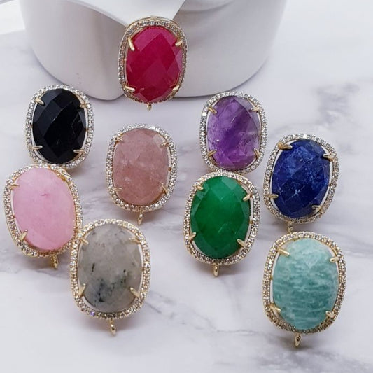 Statement Stone Earrings