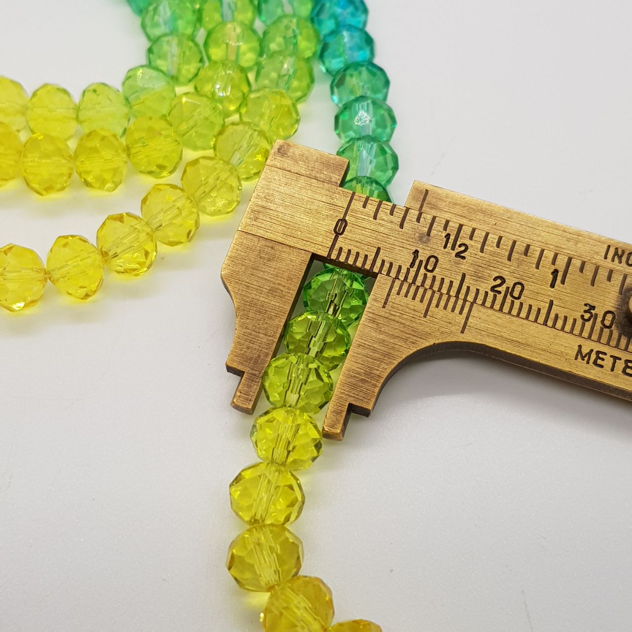 Colors Rainbow Ombre Effect Glass Rondelle Beads 3mm 4mm 6mm 8mm